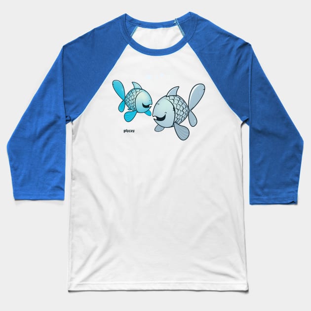 Pisces Baseball T-Shirt by mangulica